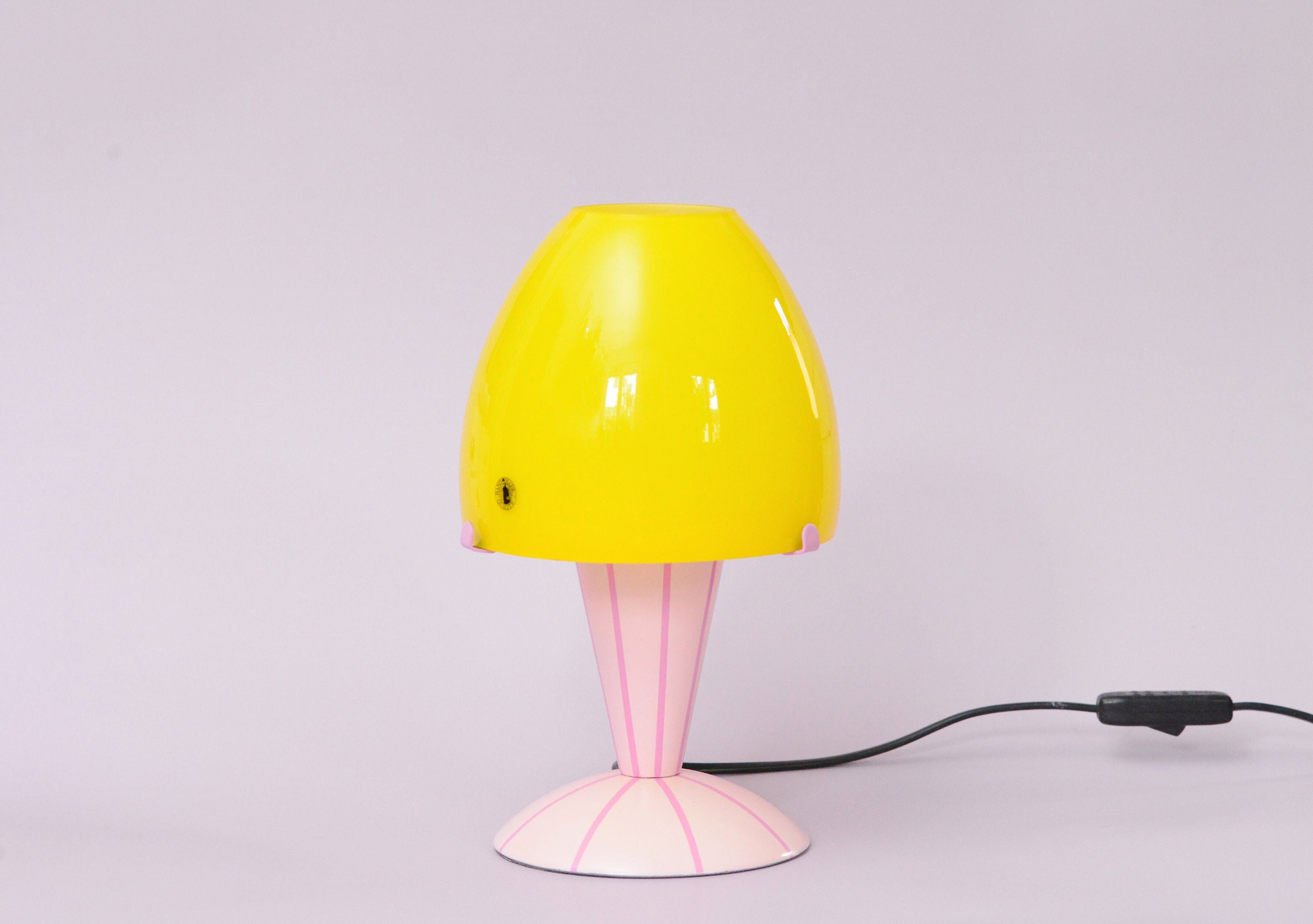 tellen Verleiden Monografie Vintage Handpainted Yellow and Pink Discontinued Ikea Lamp - Etsy