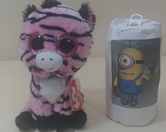 Ty Beanie Boos the 6 ZOEY the Pink & Black Zebra new With Swing Tag 