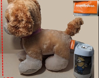 Plush Toys: Build A Bear 13" "Skye" Paw Patrol Plush Dog Pup, Pink Eyes with Dog Collar.