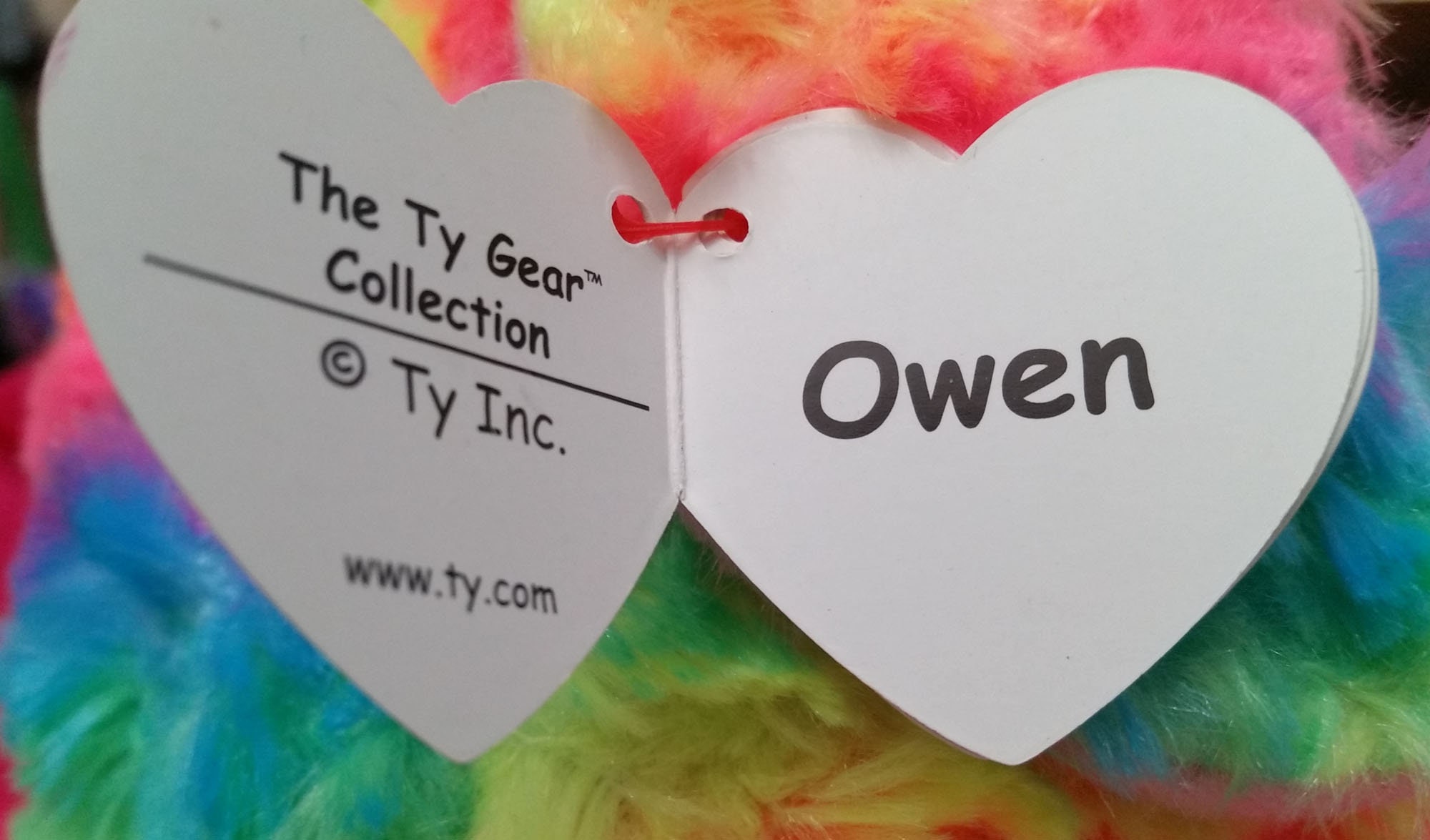 OWEN the Rainbow OWL Lot the 12 Ty Gear Beanie Boos Back Pack and