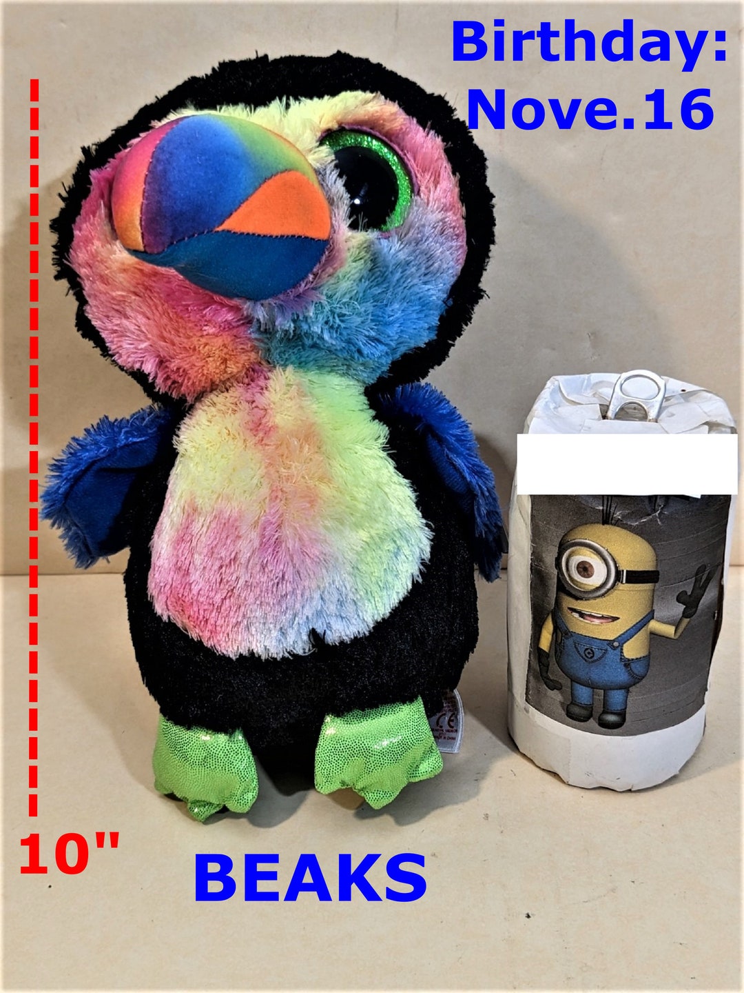 TY Beanie Boos: BEAKS the 9 Toucan glitter Eyes With Swing Tag. - Etsy