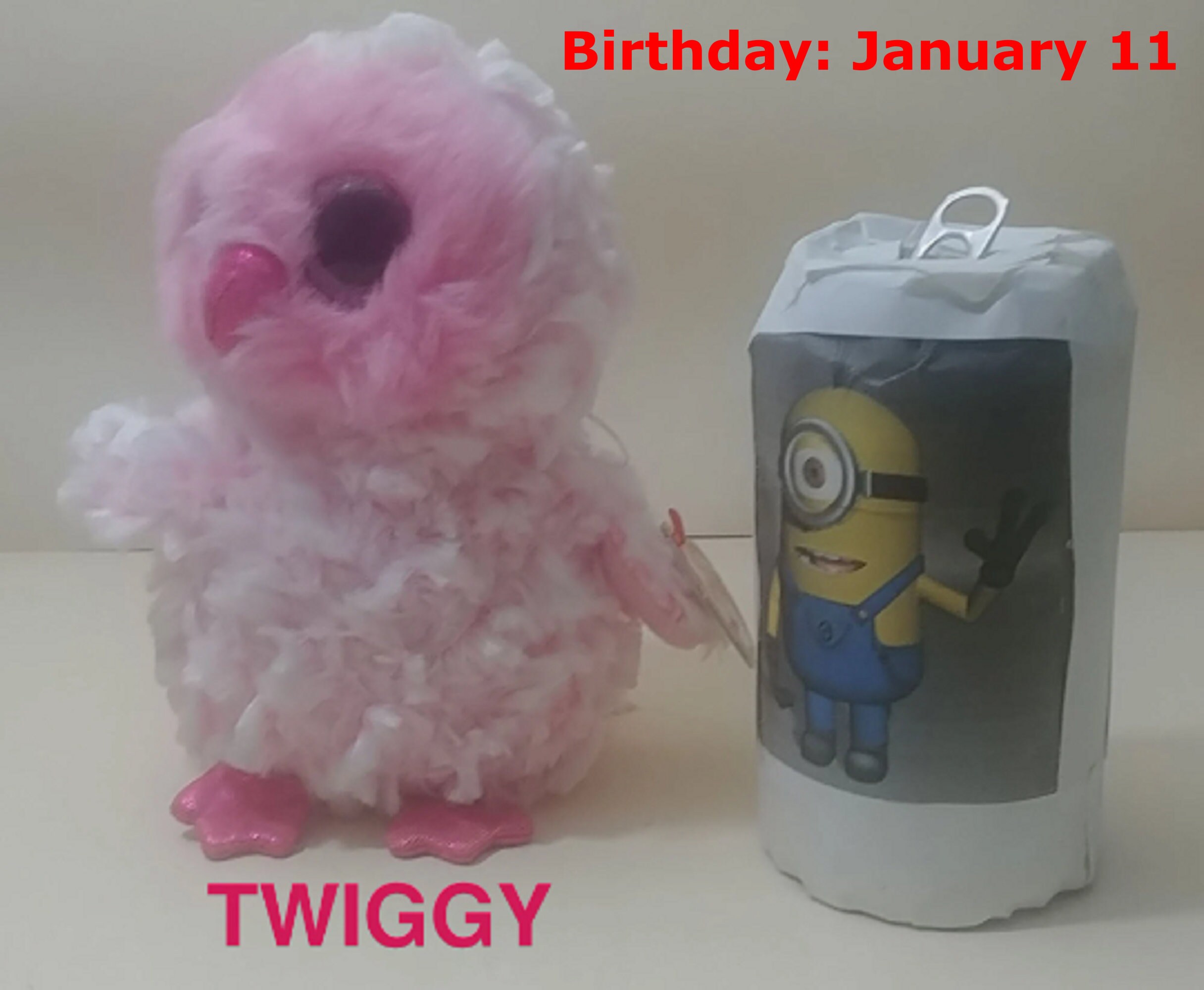 TY Beanie Boos the 6 TWIGGY the Pink Owl With Glitter Eyes New