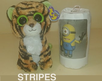 Ty Beanie Boos the 6&quot; STRIPES Tiger - Original Retired Solid Eyes Toy/New with Swing Tag