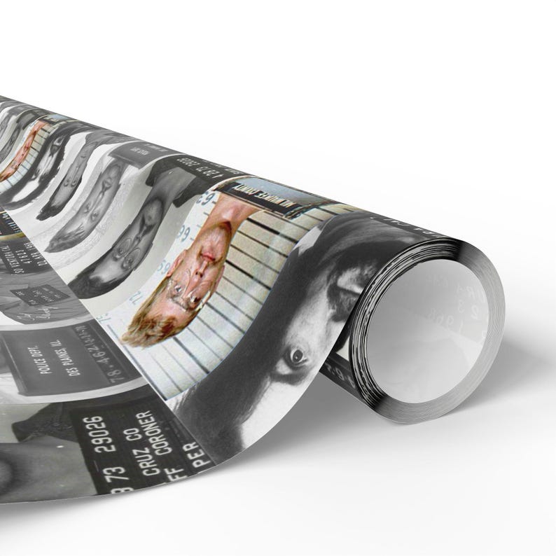 Gift Wrap, Serial Killer Wrapping Paper - Killer Gift Presentation, True Crime Gift Wrap, Unique Gift Wrap, Creepy Wrapping Paper, Horror image 2
