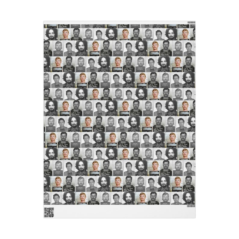 Gift Wrap, Serial Killer Wrapping Paper - Killer Gift Presentation, True Crime Gift Wrap, Unique Gift Wrap, Creepy Wrapping Paper, Horror image 6