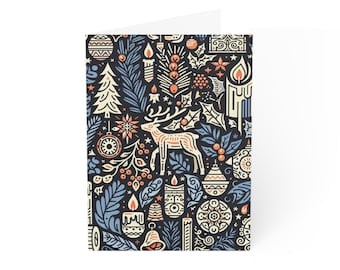Christmas Cards, Yule Card, Nordic Christmas Card, Scandinavian Christmas, Holiday Cards, Seasonal Greetings, Festive Cards, 10pcs