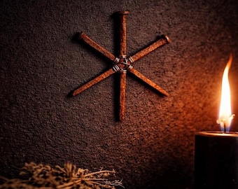 Iron Protection Star | Coffin Nails | Home Protection Spell | Witchcraft & Hoodoo Supplies | Spiritual Ward Decor