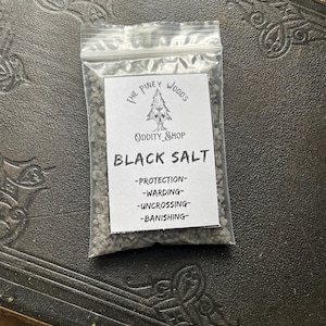 Witch’s Black Salt – Protection, Banishing, Curse Breaking, Ritual Supplies, 3 oz Bag, Hoodoo, Witchcraft, Spiritual Tools