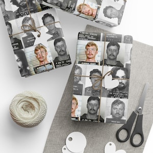 Gift Wrap, Serial Killer Wrapping Paper - Killer Gift Presentation, True Crime Gift Wrap, Unique Gift Wrap, Creepy Wrapping Paper, Horror image 1