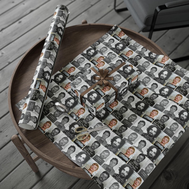 Gift Wrap, Serial Killer Wrapping Paper - Killer Gift Presentation, True Crime Gift Wrap, Unique Gift Wrap, Creepy Wrapping Paper, Horror image 3