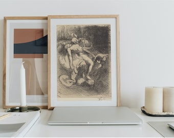 La Possession by Albert Besnard – 1900 Vintage Digital Download – Gothic Skeleton & Woman Art – Memento Mori Wall Decor
