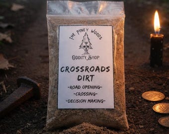 Crossroads Dirt – Ritual Soil for Witchcraft, Spiritual Work, Spellcasting, Ancestral Magic, Magick, Altar, Protection, Curio