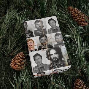 Gift Wrap, Serial Killer Wrapping Paper - Killer Gift Presentation, True Crime Gift Wrap, Unique Gift Wrap, Creepy Wrapping Paper, Horror image 4