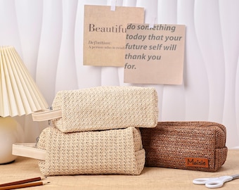 Personalized Name Pencil Case Stationery Pouch Pencil Box School Supplies Custom Gift for Her Back to School Gift Travel Organizer for Work