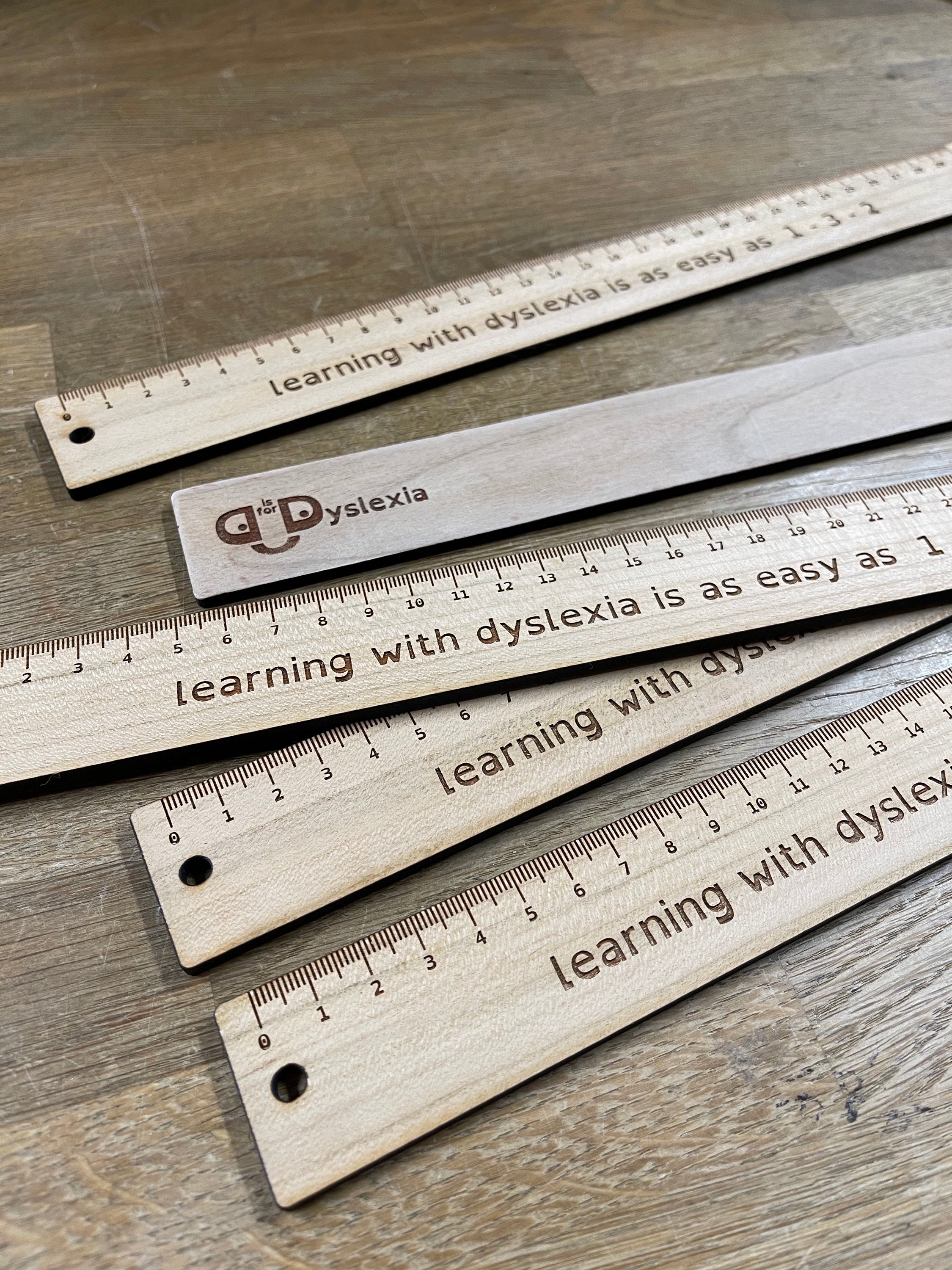 30cm ash wood ruler dyslexia Etsy