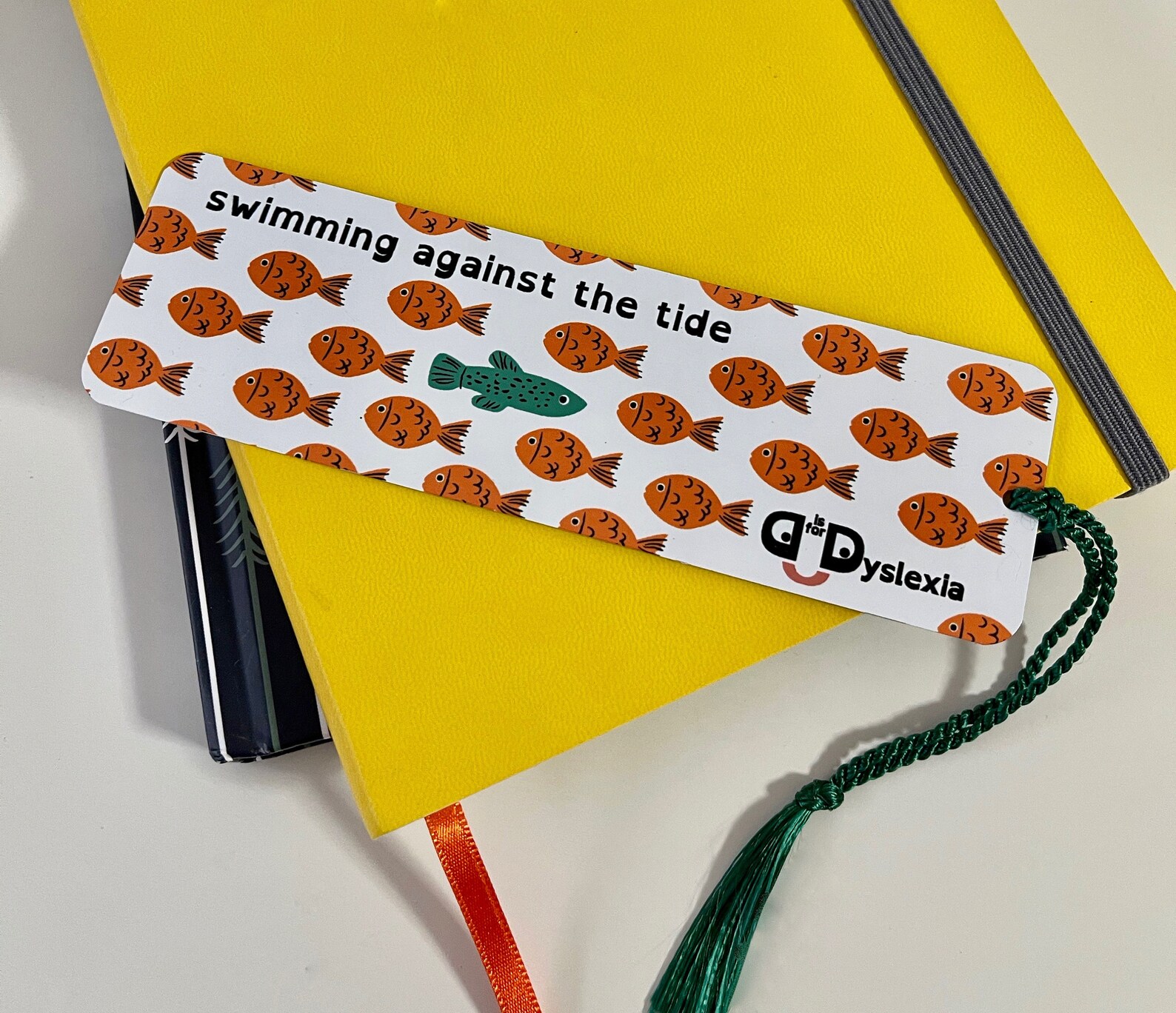 Swimming against the tide metal bookmark for dyslexia Etsy