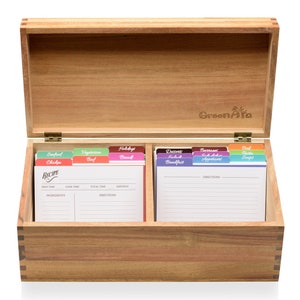 LGUTM Custom Made Wood Recipe Card Dividers With Tab Ships in 1-3 Business  Days 