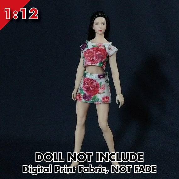 1/12 1:12 Tops Skirts Set for 6 Tbleague PHICEN Female Body 1/12 Phicen  Clothes 1/12 Scale Female Dolls N0. T11-0-001796-0 