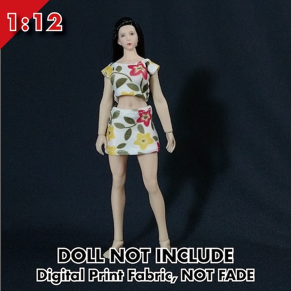 1/12 1:12 Tops + Skirts set for 6 TBLeague PHICEN female body 1/12 phicen  clothes 1/12 scale female dolls N0. T11-0-001776-0