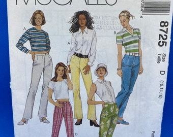 McCALL’S 8725 misses pants in 3 lengths -1997