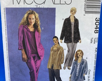 McCALL’S 3048 woman style top and pants 2000 sewing pattern