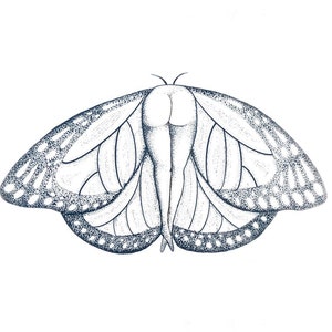 butt-erfly dotwork print, entomology fans , pointillism insect, cute butt gift, pun wall art, indie decor, stippling avant garde quirky art
