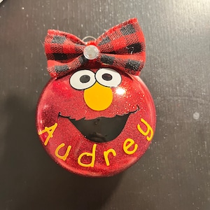 Elmo inspired personalized ornament