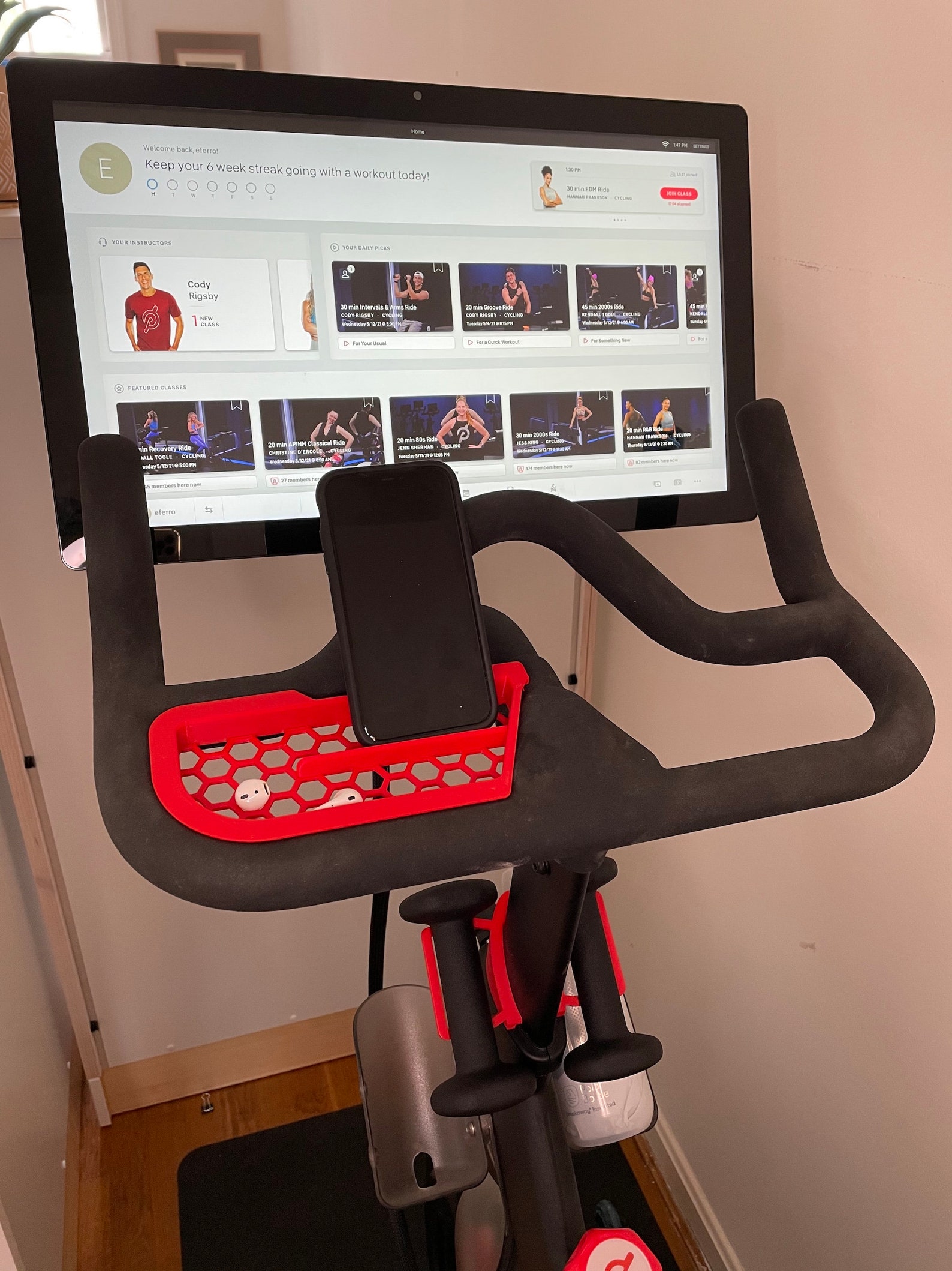 peloton bike plus laptop tray