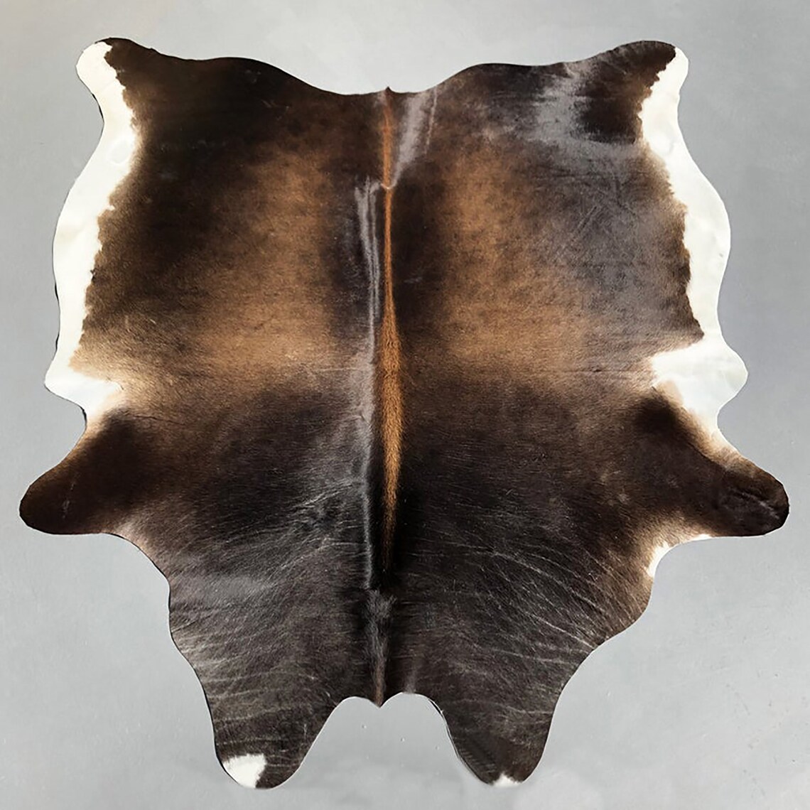 Tricolor Cowhide Rug Small Cow Skin Cow Hide Brown Black and Etsy