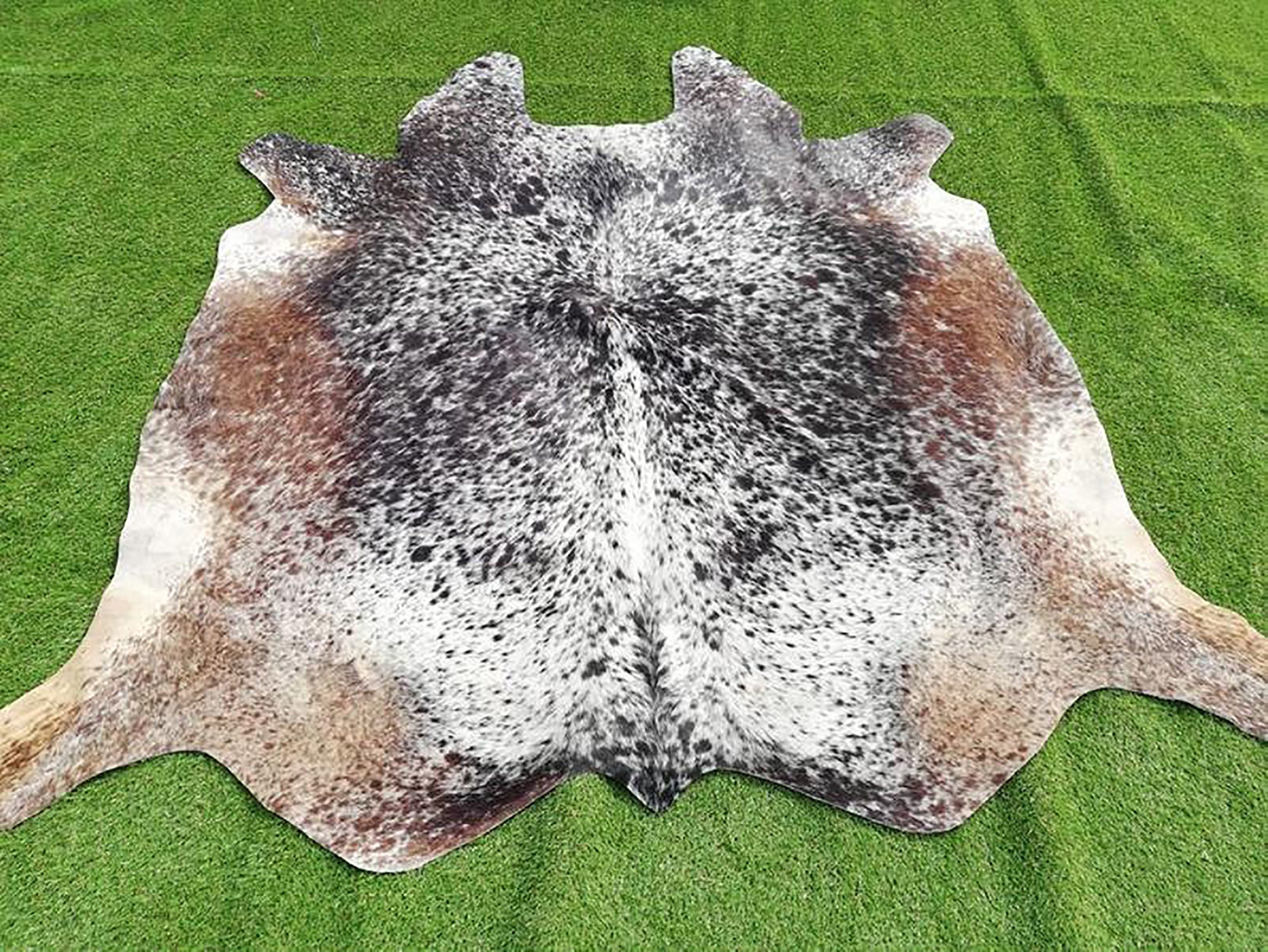 Tricolor Cowhide Rug Small Cow Skin Cow Hide Brown Black and Etsy