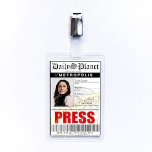 Daily Planet Lois Lane Press Staff ID Badge 2025 Cosplay Prop Halloween
