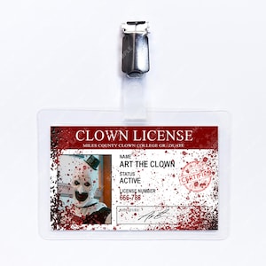 Terrifier Art Der Clown Clown Lizenz Cosplay ID Karte Abzeichen Prop