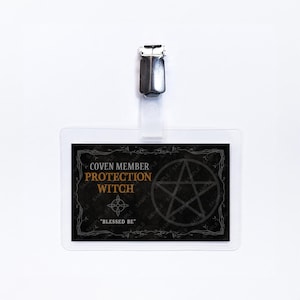 Witch Coven Member Protection Witch ID Badge Card Prop