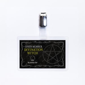 Witch Coven Mitglied Weissagung Hexe ID Badge Card Prop