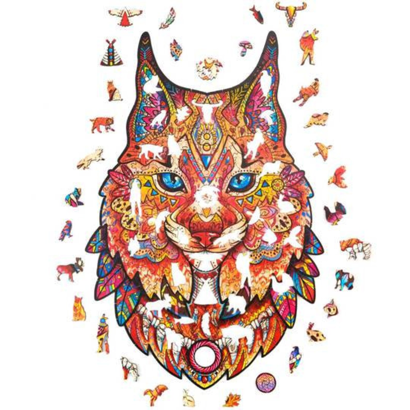 Cat Wooden puzzles for adults and children animals wooden Etsy