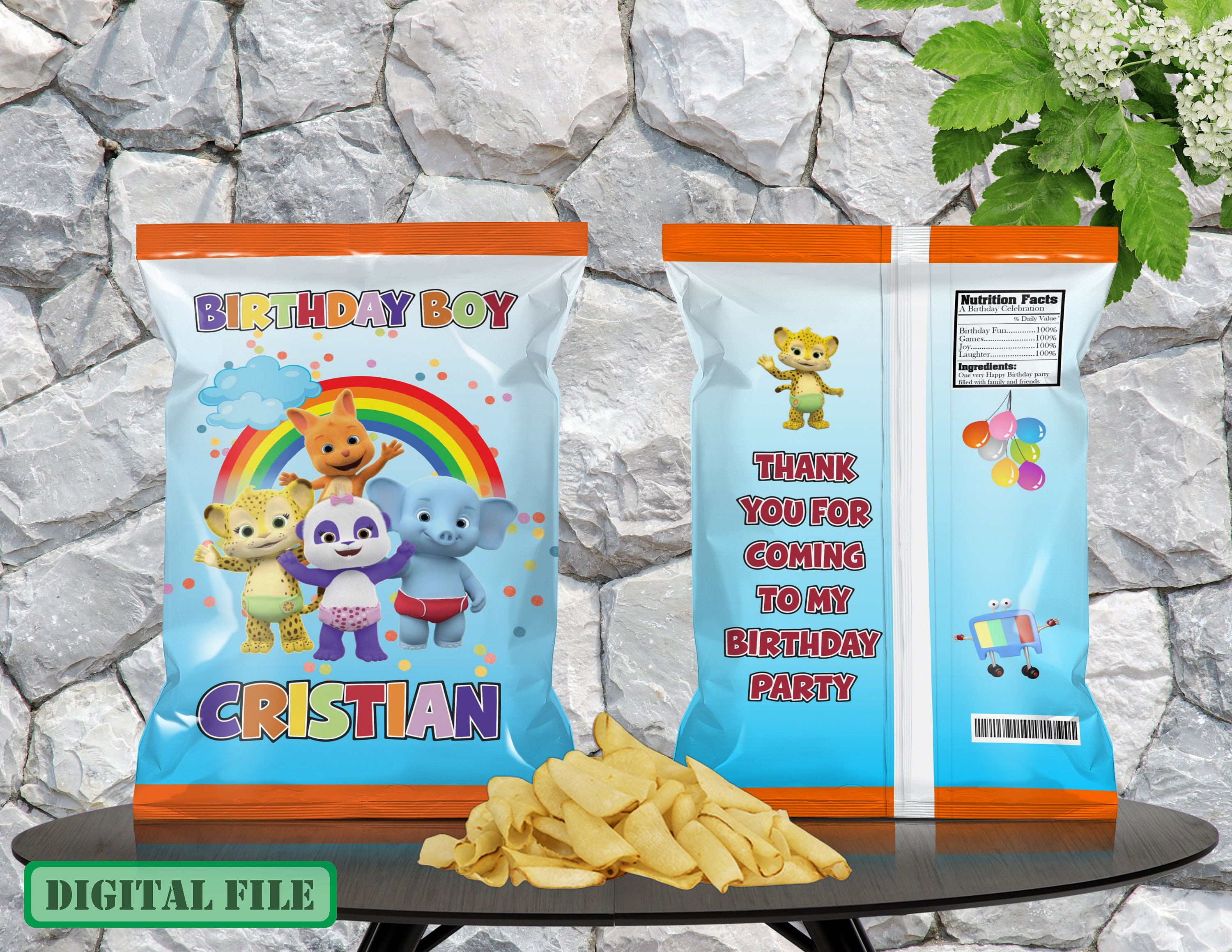 Word Party Chip Bags Word Party Favors Word Party Birthday | Etsy