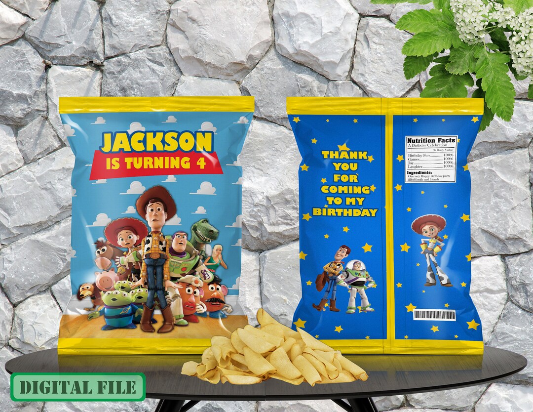 Toy Story Chip Bags, Toy Story Favors, Toy Story Birthday, Toy Story Treat Bag, Digital File