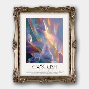 Gnosticism Art Printable Spiritual Digital Download Poster High Vibe Spiritual Decor Boho Art Print Meditation Lightworker Poster Wall Art
