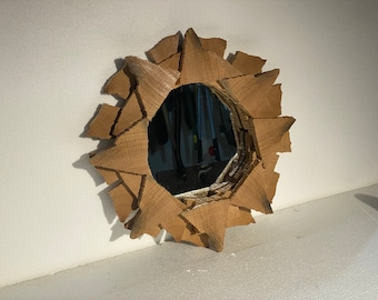 Handcrafted Rustic Oak Mirror