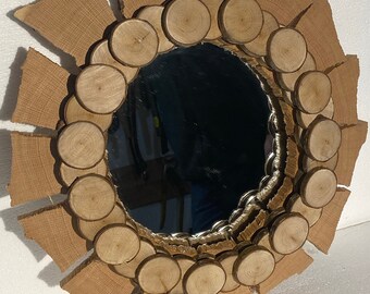 Handcrafted Red Oak Mirror