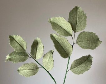 Felt Leafy Stem: Handmade Wool Blend Bouquet Filler