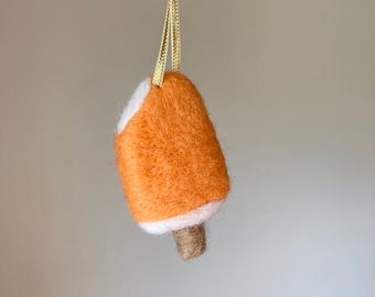 Felt Creamsicle Ornament, Holiday and Christmas Decor, Gift Ideas