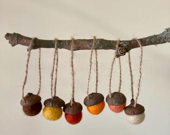Felt Acorn Ornaments