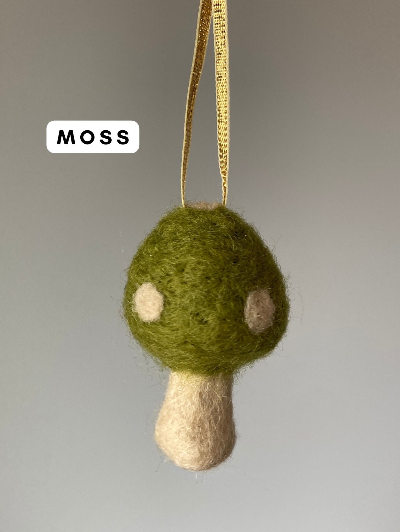 Felt Fabric Mushroom Ornament (Set of 12)