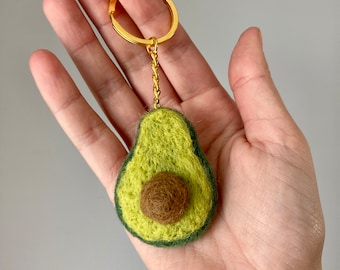 Felt Avocado Keychain