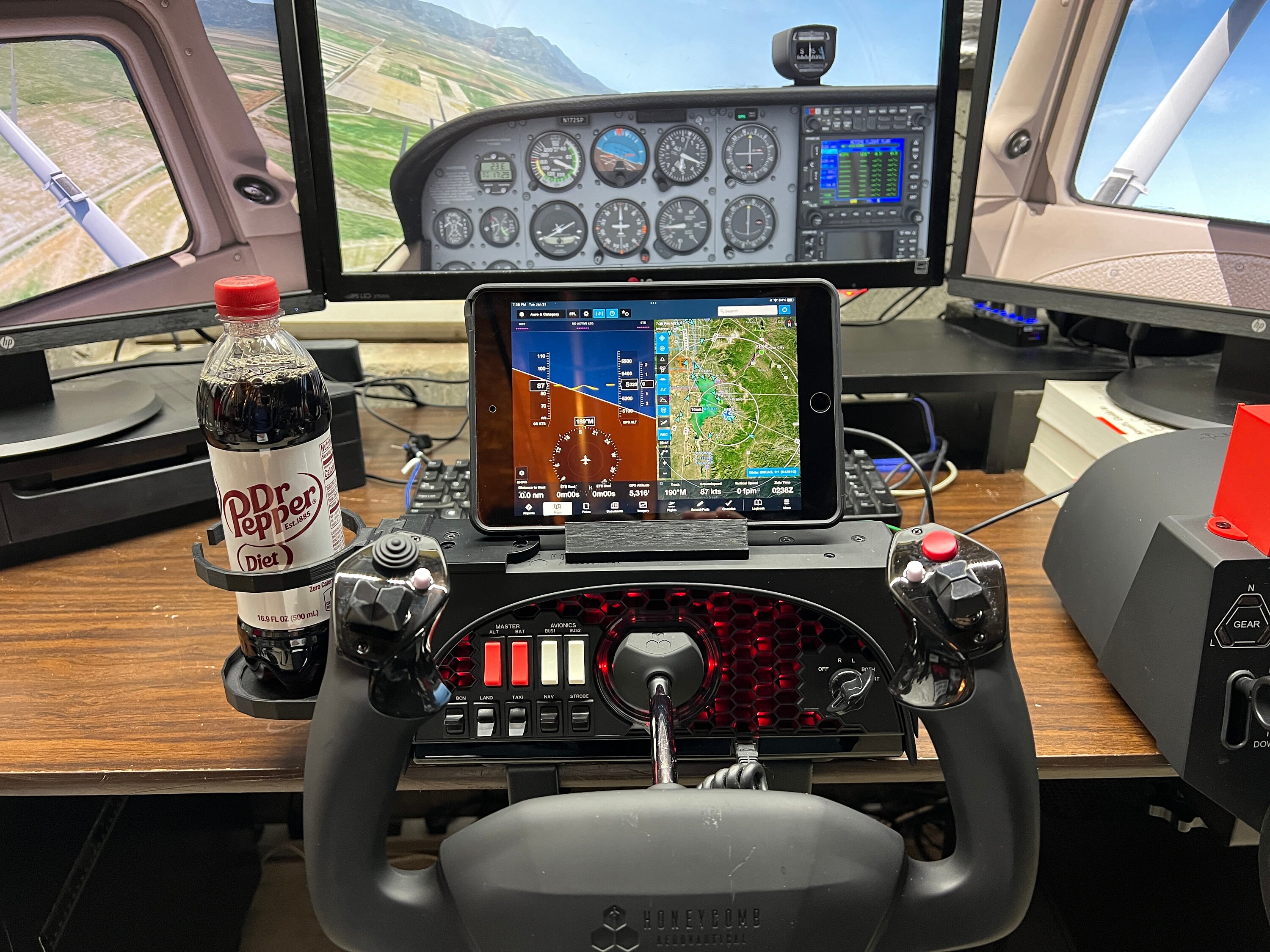 Cup Holder for Alpha Yoke and Bravo Throttle Quadrant Fits