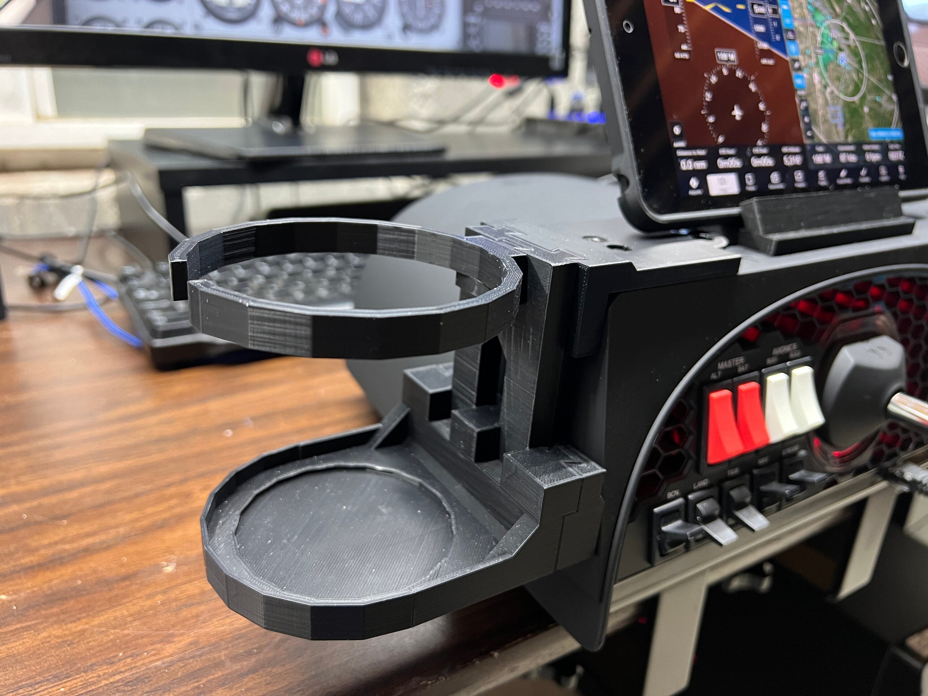 Cup Holder for Alpha Yoke and Bravo Throttle Quadrant Fits