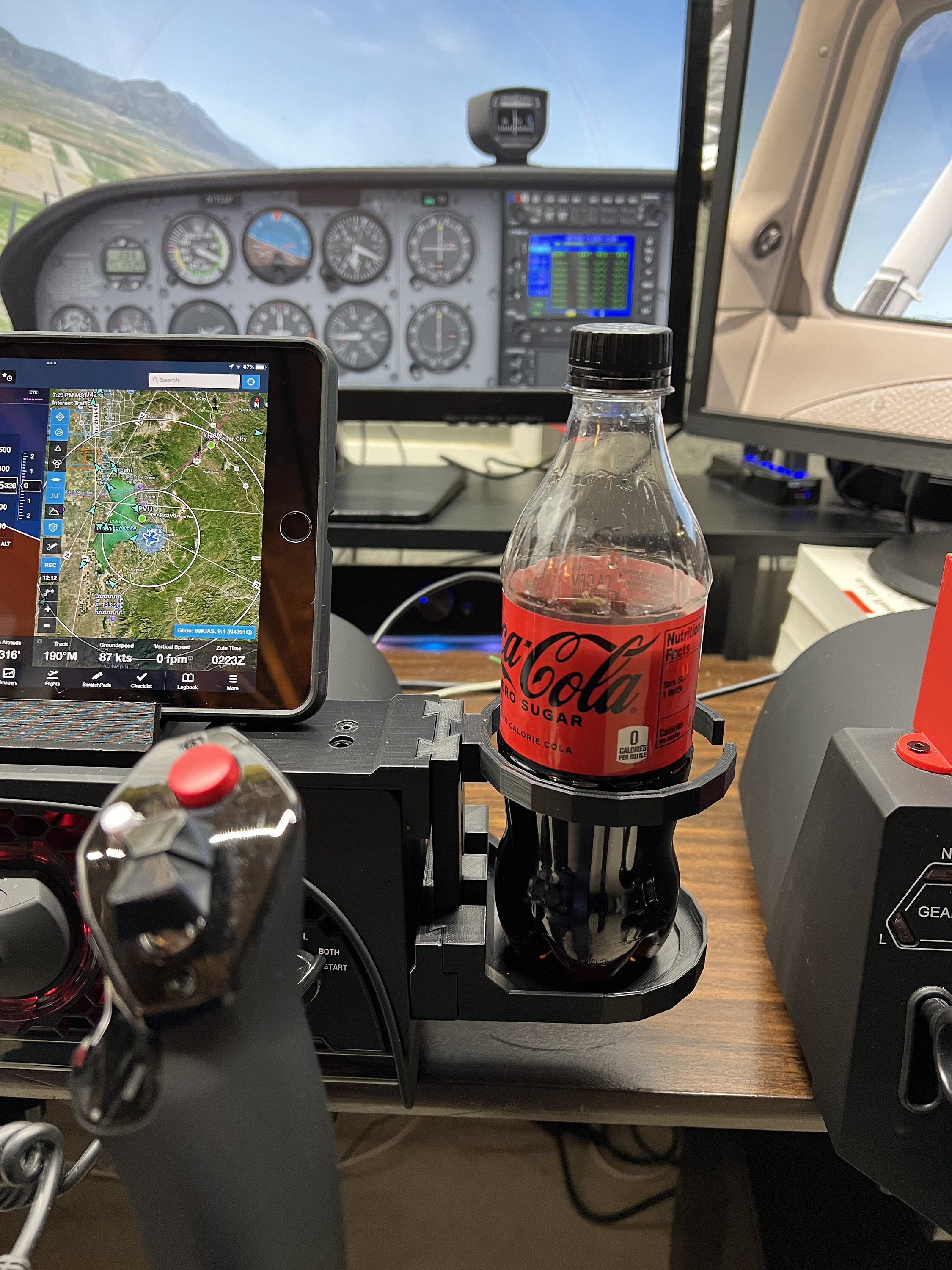 Cup Holder for Alpha Yoke and Bravo Throttle Quadrant Fits