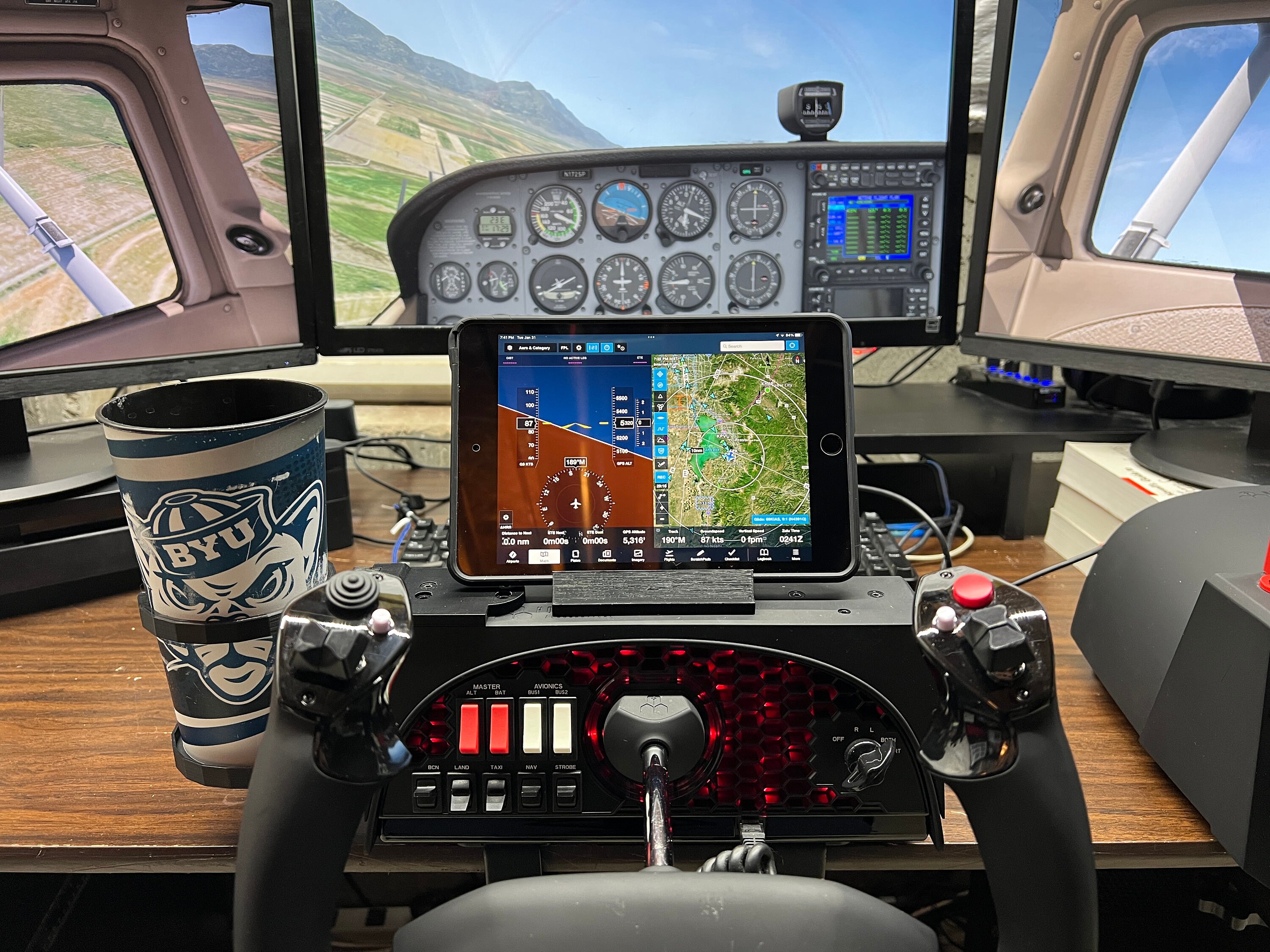 Cup Holder for Alpha Yoke and Bravo Throttle Quadrant Fits