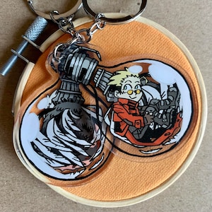 Space Western Plant Double Sided Acrylic Charm